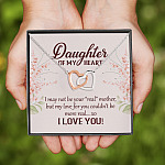 8Th. Not Be Your Real Mom(3) Interlocking Hearts Necklace