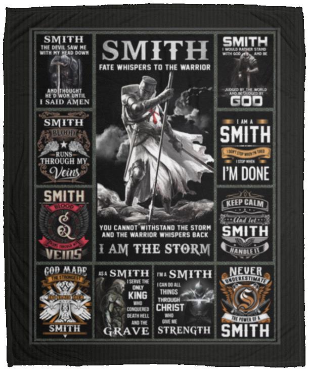 Smith Fate Whispers To The Warrior Blanket, White, Cozy Plush Fleece Blanket - 50x60