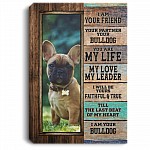 Personalized Photo Dog I Am Your Friend Your Partner Framed Canvas Prints - Custom Dog Name Unframed Poster, White, 0.75'' Framed Canvas