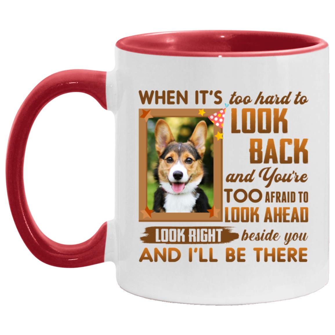 Personalized Photo Accent Mug, White/Red, 11 oz. Accent Mug