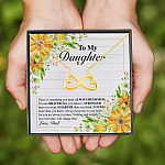 To My Daughter From Dad Infinity Heart Pendant Necklace
