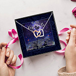 5KT. To My Wife To Be(4) Interlocking Hearts Necklace 5