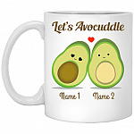 Personalized Lets Avocuddle Mug, White, 11 oz. White Mug