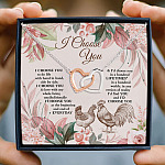 3KT. I Choose You Farming Chicken Couple (4) Interlocking Hearts Necklace 3