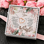 3KT. I Choose You Farming Chicken Couple (4) Interlocking Hearts Necklace 4