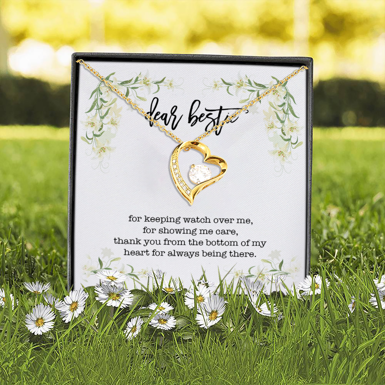 7MH. Dear Bestie Forever Love Necklace (Gold) 2