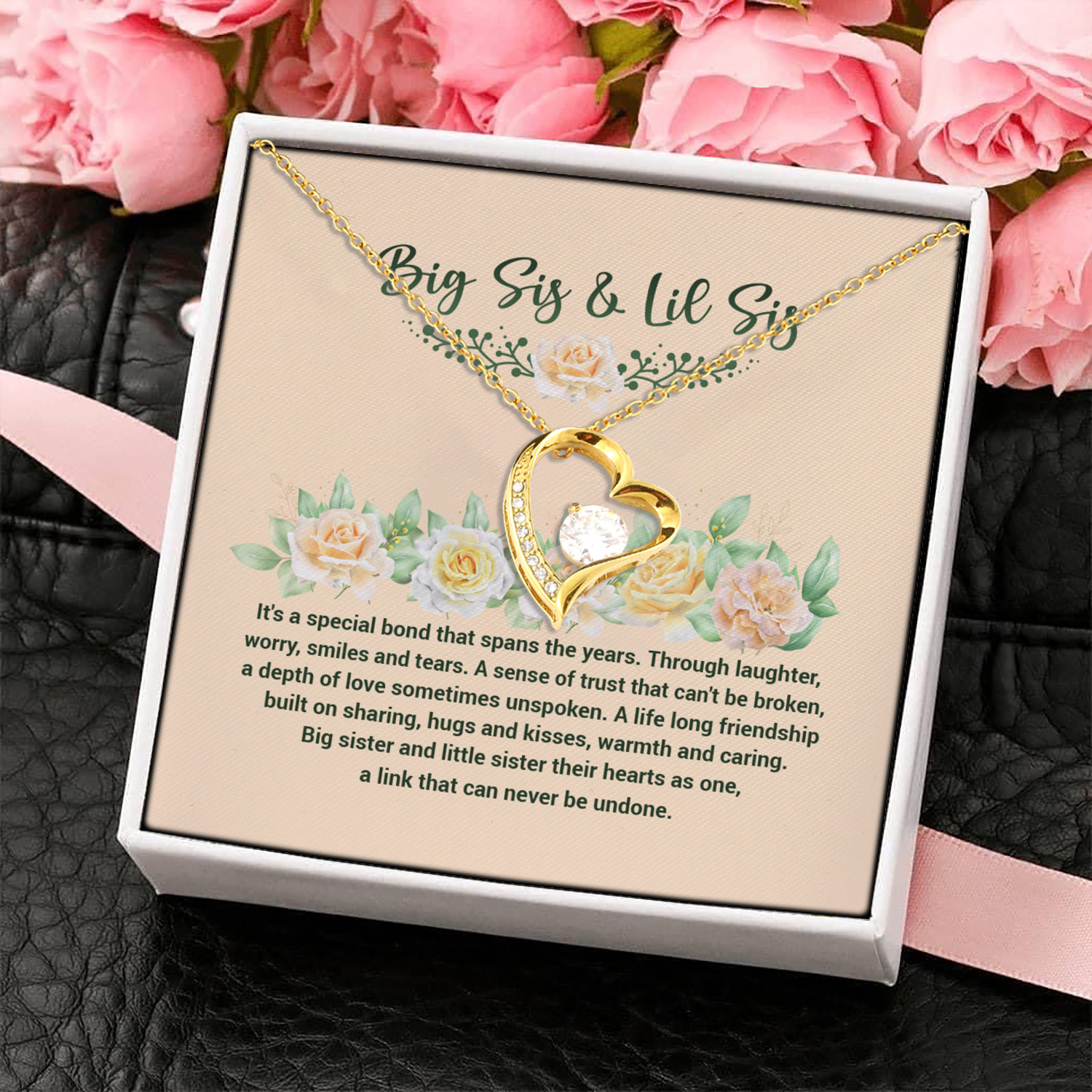 3MH. Big Sis Lil Sis (4) Forever Love Necklace (Gold) 4