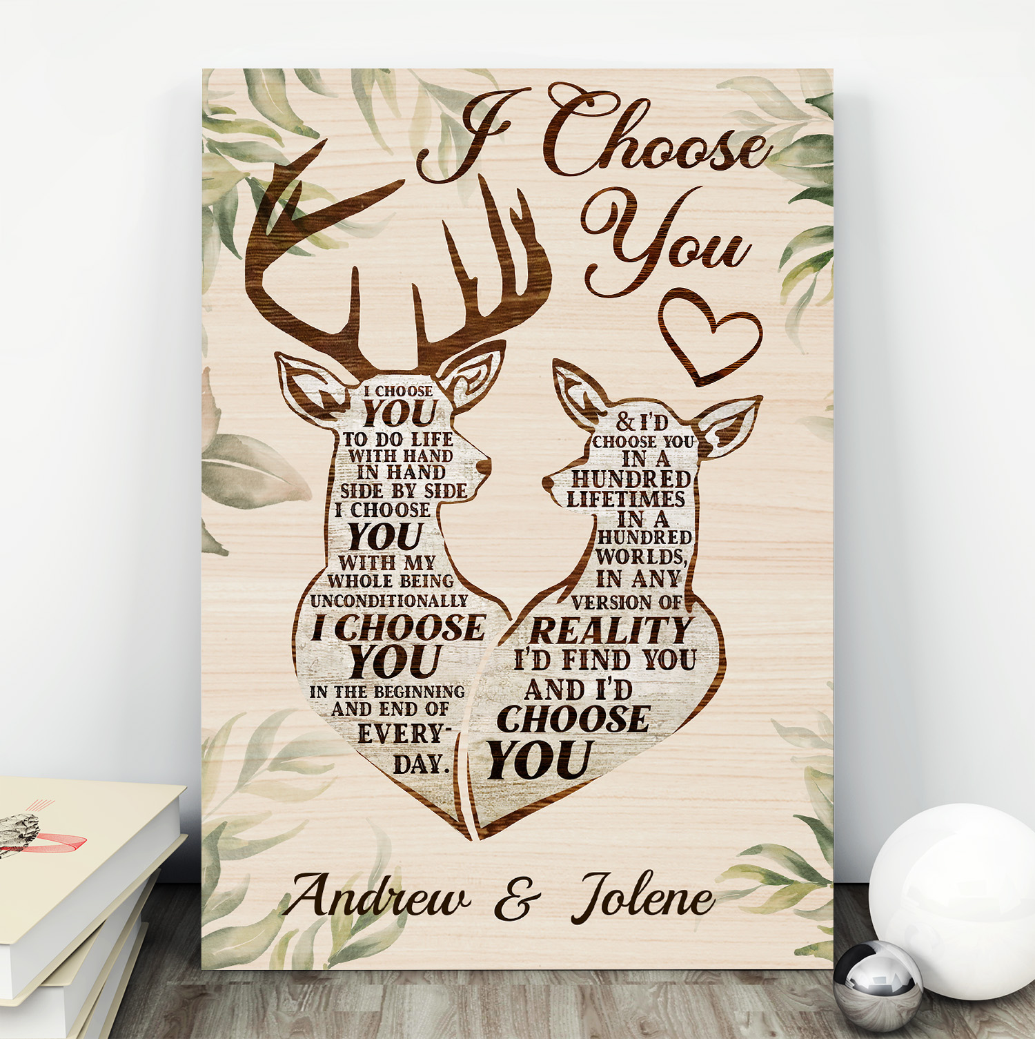 Personalized I Choose You Custom Deer Hunting I Choose You Wall Art 1