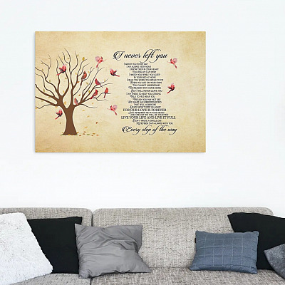 Alternative view of I Never Left You Framed Canvas - Unframed Poster - Cardinal Wall Art