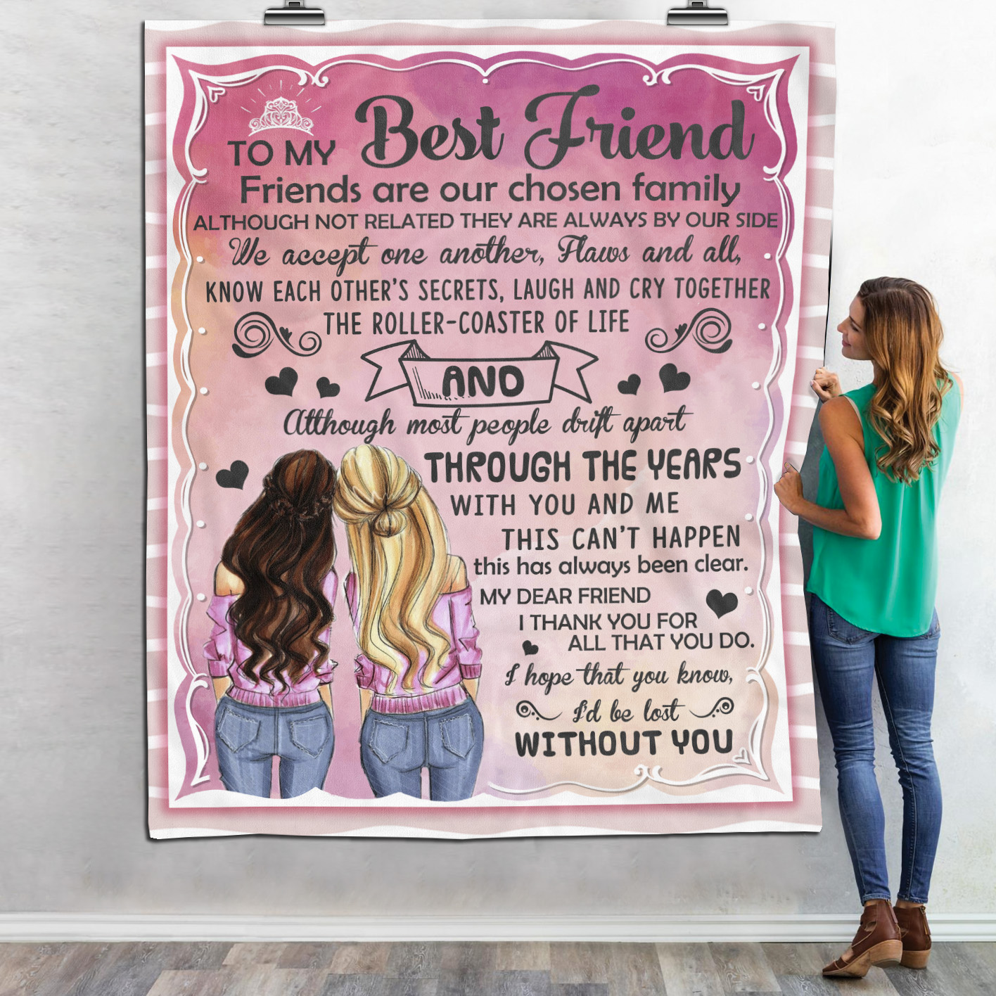 4KNG. Best Friend(8) Blanket Mockup 6