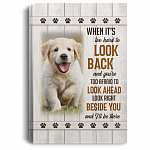 Personalized Photo When It's Too Hard To Look Back I'll Be There Framed Canvas - Unframed Poster, White, 0.75'' Framed Canvas