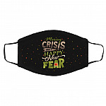 Merry Crisis and a Happy New Fear, White, Cloth Face Cover – Medium/Large