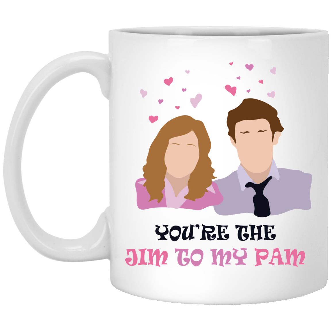 Jim To Pam Mug, White, 11 oz. White Mug Jim To Pam Mug, White, 11 oz. White Mug