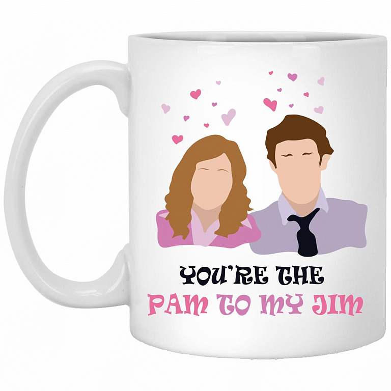 Pam To Jim Mug, White, 11 oz. White Mug