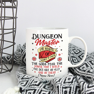 Alternative view of Personalized Dungeon Master Gift for Dragons Game Player Ceramic Coffee Mug