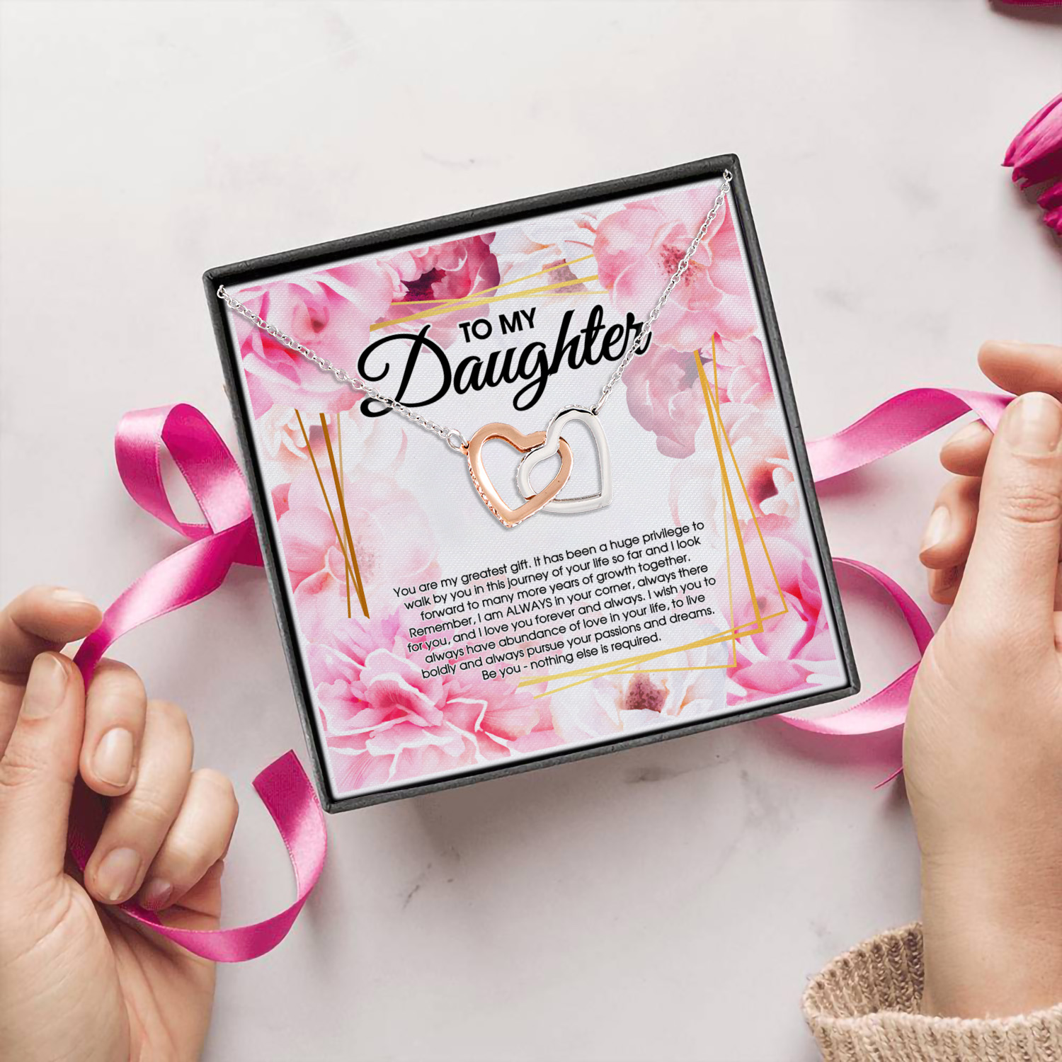 13KNG. Be you daughter (3) Interlocking Hearts Necklace 5