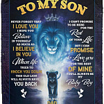 To My Son Never Forget That I Love, White, Cozy Plush Fleece Blanket - 50x60