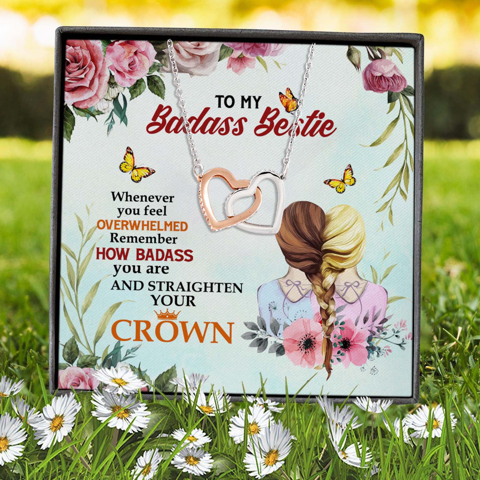 2P. Badass bestie (4) Interlocking Hearts Necklace 7