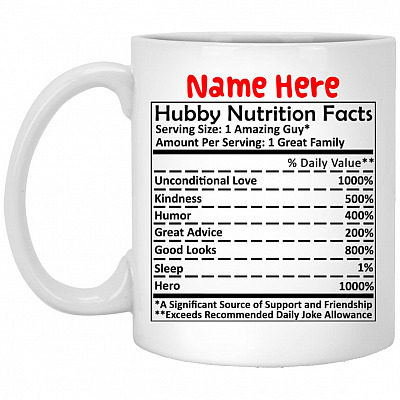 Personalized Gift for Husband Mug, White, 11 oz. White Mug