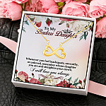 To My Badass Daughter Whenever You Feel Unworthy Remember Whose Daughter You Are Love Infinity Heart Pendant Necklace
