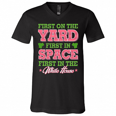 Kamala Harris 2020 Firs-Shirt - V Neck, Black, V-Neck T-Shirt