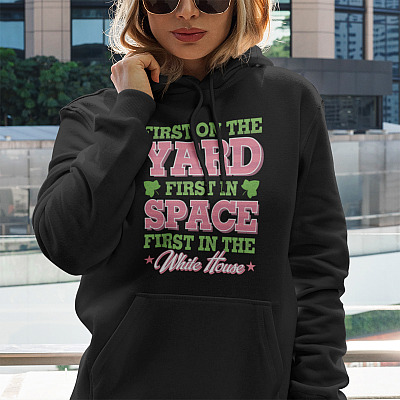 Alternative view of Kamala Harris 2020 First Black Female President in the White House A-ka 1908 Hoodie - Sweatshirt