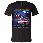 You Don't Stop Drumming, Black, V-Neck T-Shirt