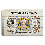 Personalized Photo Missing You Always You Never Said I'm Leaving Memorial Framed Canvas Prints - Unframed Poster, White, 0.75'' Framed Canvas