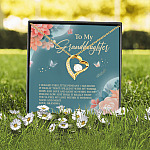 6O. To My Granddaughter Necklace grandma Forever Love Necklace (Gold) 2