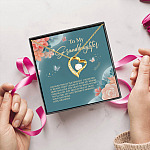 6O. To My Granddaughter Necklace grandma Forever Love Necklace (Gold) 5