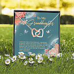 6O. To My Granddaughter Necklace grandma Interlocking Hearts Necklace 2