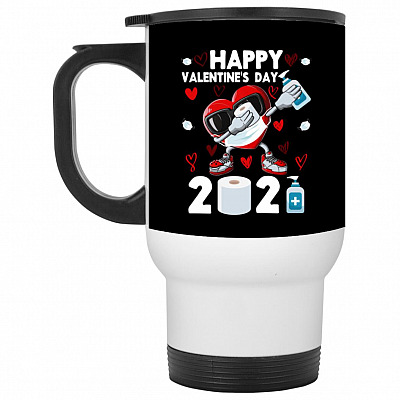 14 oz. White Travel Mug