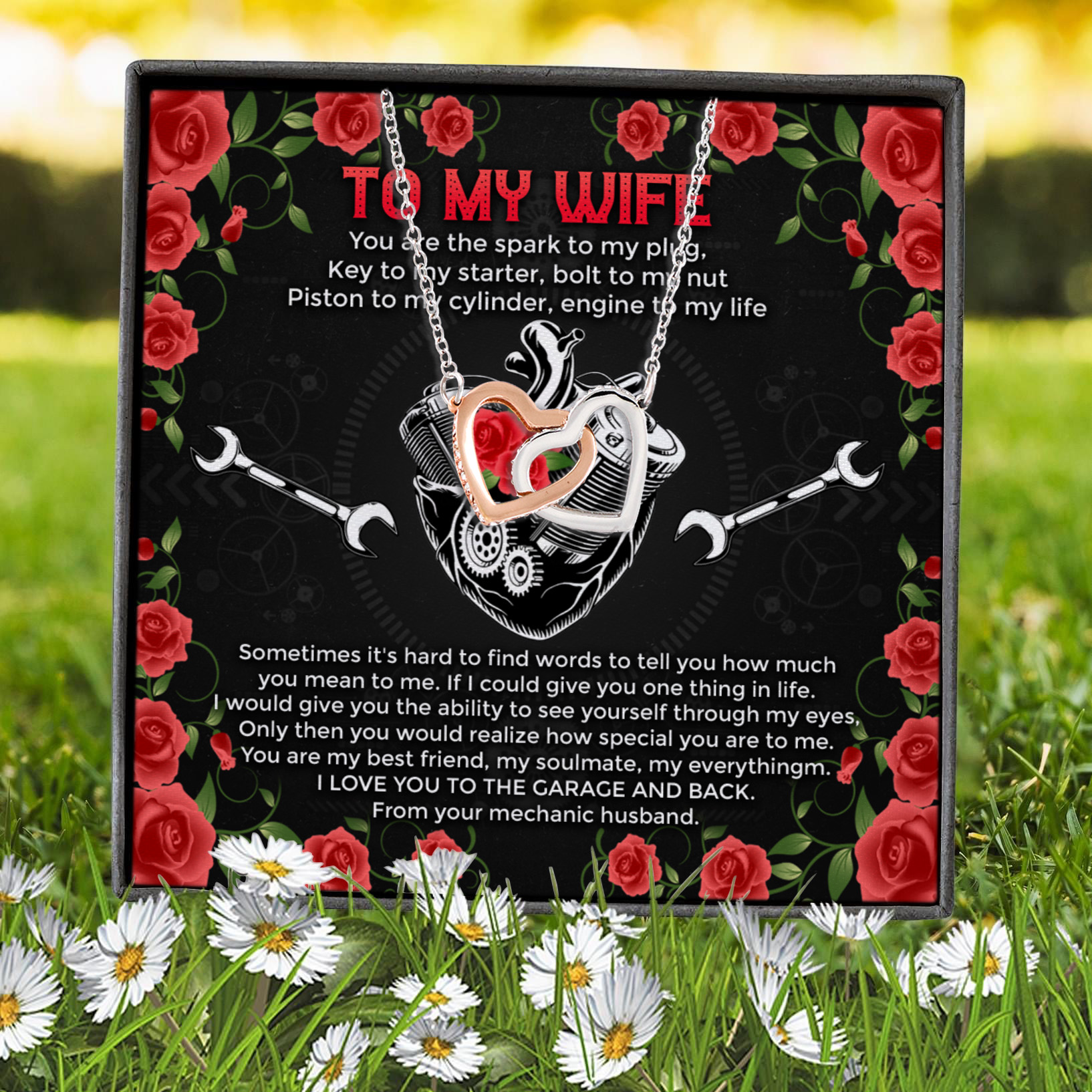 13Th. Mechanic Husband - Message Card (7) Interlocking Hearts Necklace 7