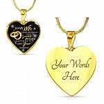 To My Wife I Admire And Adore You You Are My Greatest Motivation Love Your Husband Heart Pendant Necklace - Heart Luxury Necklace (Gold Plated)