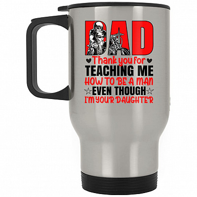 14 oz. Silver Travel Mug