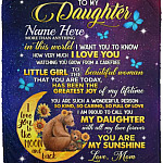 Personalized to Daughter Bear, White, Cozy Plush Fleece Blanket - 50x60 Personalized to Daughter Bear, White, Cozy Plush Fleece Blanket - 50x60