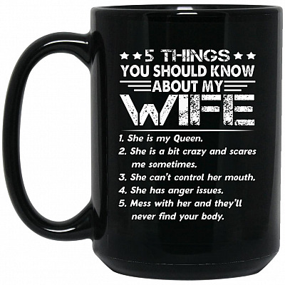 15 oz. Black Mug