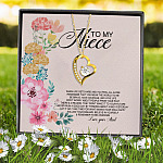 From Aunt To My Niece When Life Gets Hard And You Feel All Alone Forever Love Heart Pendant Necklace