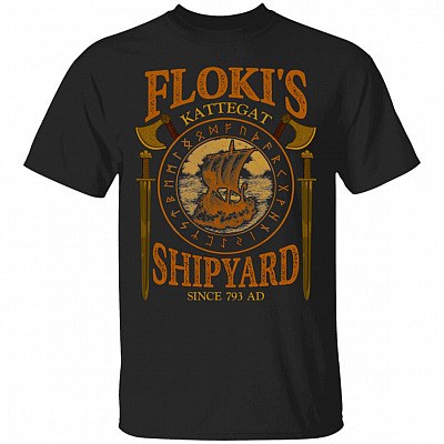 Floki Tshirt, Black, Unisex T-Shirt