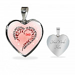 Daddy's Girl I Used To Be His Angel Now He Is Mine Red Plaid Butterfly Heart Luxury Heart Pendant Necklace - Heart Luxury Necklace (Silver)