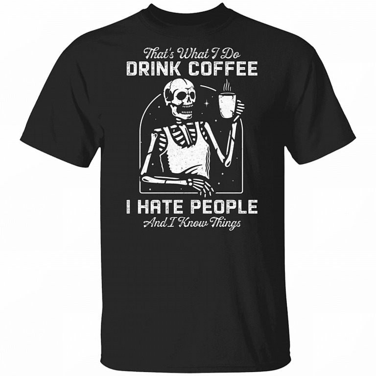 Coffee Shirt, Black, Unisex T-Shirt