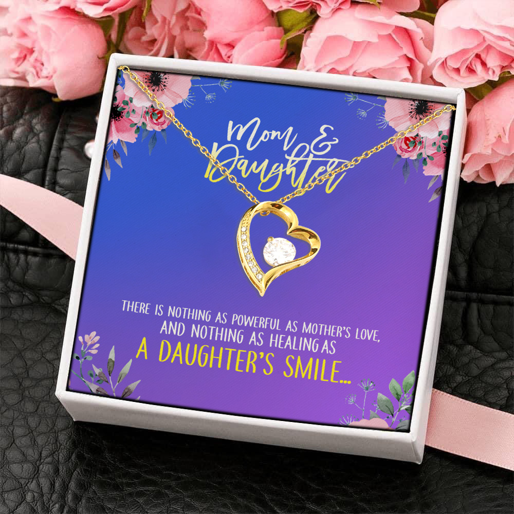 6P. Daughter mom powerful(3) Forever Love Necklace (Gold) 4