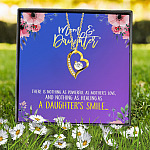 6P. Daughter mom powerful(3) Forever Love Necklace (Gold) 7