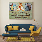 3VT. Dad Thank You For Teaching Me Custom canvas mk1