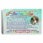 Personalized Photo Rainbow Bridge Dog Memorial Gallery Wrapped Framed Canvas Prints-Unframed Poster-Decor Wall Art, White, 0.75'' Framed Canvas