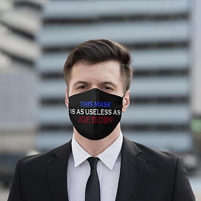 Alternative view of This Mask Is Useless As Joe Biden Washable Reusable Custom – Printed Cloth Face Mask Cover - Anti Biden Mask