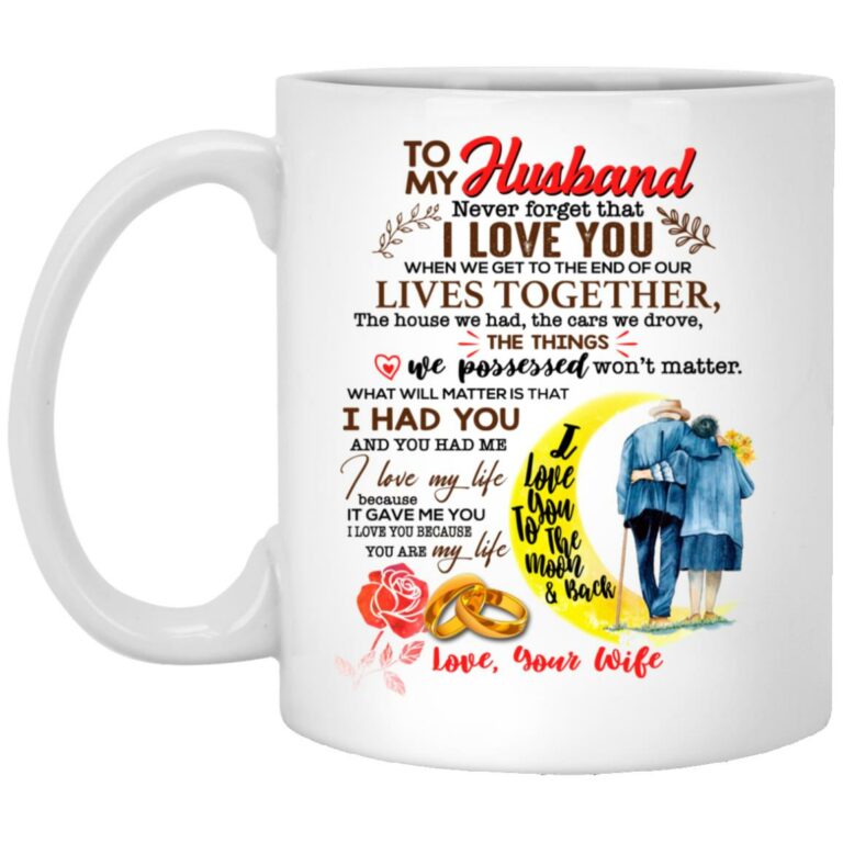 From Wife To My Husband Mug, White, 11 oz. White Mug