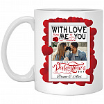 Personalized Photo With Love From Me, White, 11 oz. White Mug