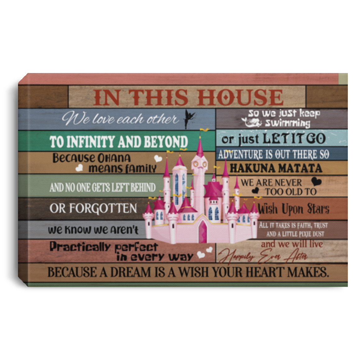 In This House We Love Each Other To Infinity And Beyond Wrapped Framed Canvas Prints - Unframed Poster, White, 0.75'' Framed Canvas In This House We Love Each Other To Infinity And Beyond Wrapped Framed Canvas Prints - Unframed Poster, White, 0.75'' Framed Canvas