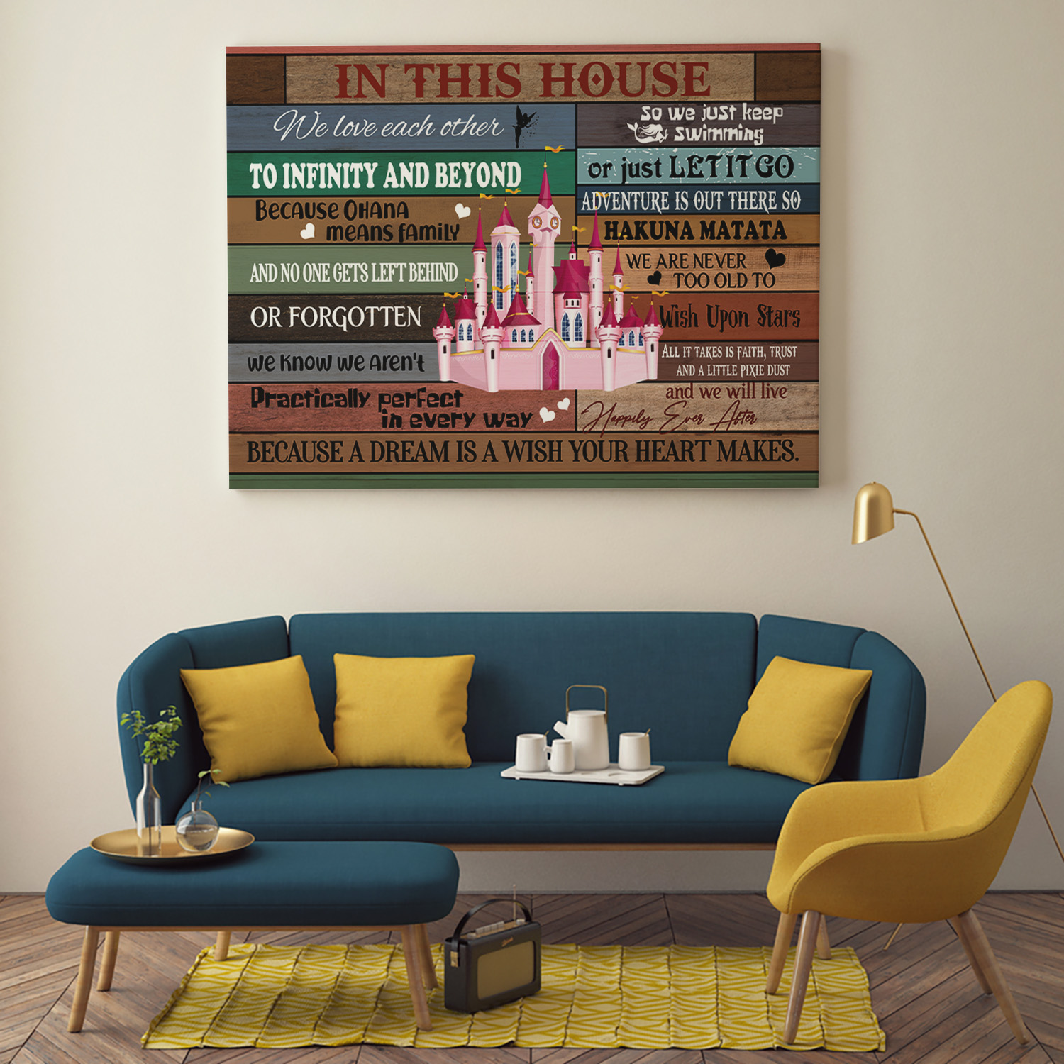 4VT. In This House We Love Each Other canvas mockup